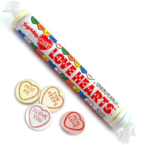 Giant love heart sweets