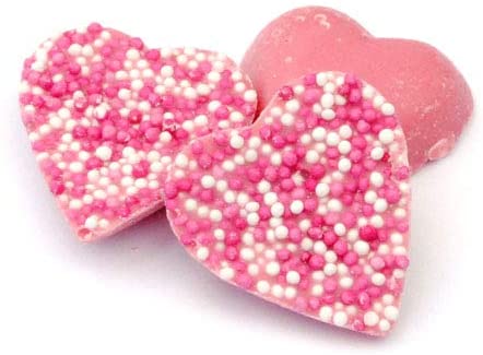Pink chocolate hearts