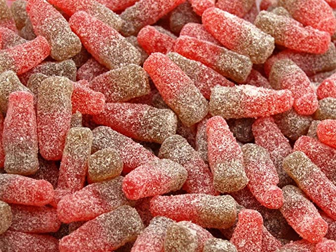 Fizzy cherry cola bottles
