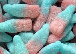 Fizzy bubblegum bottles