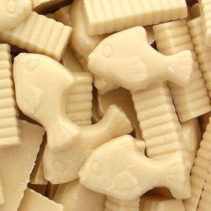 White chocolate fish and chips